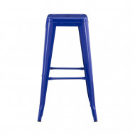 TABURETE METÁLICO STRONG AZUL 42X42X76CM 7H SEVEN HOUSE