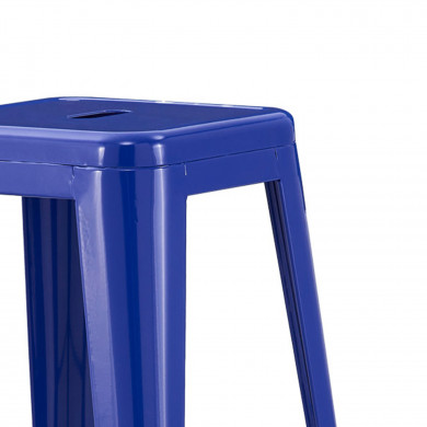 TABURETE METÁLICO STRONG AZUL 42X42X76CM 7H SEVEN HOUSE