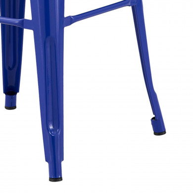 TABURETE METÁLICO STRONG AZUL 42X42X76CM 7H SEVEN HOUSE