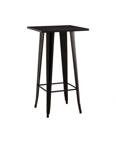 MESA ALTA METÁLICA STRONG NEGRA 60X60X105CM 7H SEVEN HOUSE