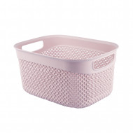 CESTA RESINA RECTANGULAR BLANCO (29x21,5x15cm) 6.6L 7HOUSE