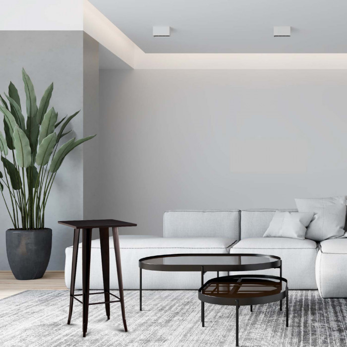 MESA ALTA METÁLICA STRONG NEGRA 60X60X105CM 7H SEVEN HOUSE