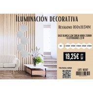 PANEL LED ENLAZABLE HEXAGONAL BLANCO 3,5W 200LM 4000K 25000H 160x185MM 7hSevenOn +5 EXTENSIONES 2,9 W