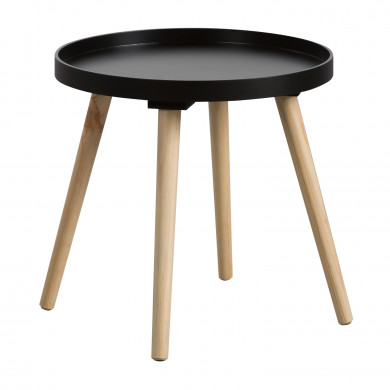 MESA AUXILIAR NEGRO/NATURAL 40XDN40CM THINIA HOME