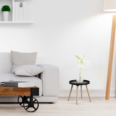 MESA AUXILIAR NEGRO/NATURAL 40XDN40CM THINIA HOME