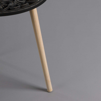 MESA AUXILIAR PATRON NEGRO/NATURAL 40xDN35CM THINIA HOME MESA AUXILIAR PATRON NEGRO/NATURAL 40xDN35CM THINIA HOME