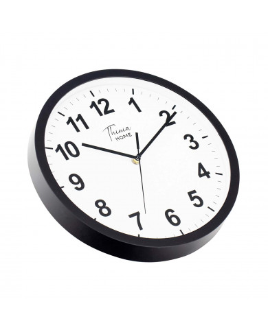 RELOJ DE PARED NEGRO ESFERA BLANCA DN30.5 CJ.1 THINIA HOME