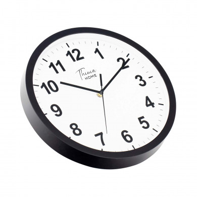 RELOJ DE PARED NEGRO ESFERA BLANCA DN30.5 CJ.1 THINIA HOME