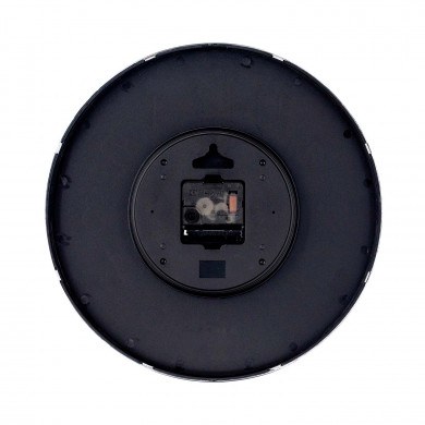 RELOJ DE PARED PLATEADO ESFERA NEGRA CON RELIEVE DN30 CJ.1 THINIA HOME RELOJ DE PARED PLATEADO ESFERA NEGRA CON RELIEVE DN30 CJ.1 THINIA HOME