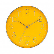RELOJ DE PARED PLATEADO ESFERA ROSA CON RELIEVE DN30.5 CJ.1 THINIA HOME