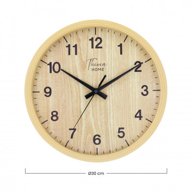 RELOJ DE PARED COLOR MADERA DN30.5CM CJ.1 THINIA HOME RELOJ DE PARED COLOR MADERA DN30.5CM CJ.1 THINIA HOME