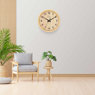 RELOJ DE PARED COLOR MADERA DN30.5CM CJ.1 THINIA HOME RELOJ DE PARED COLOR MADERA DN30.5CM CJ.1 THINIA HOME
