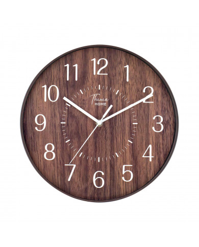 RELOJ DE PARED COLOR MADERA OSCURA DN30 CJ.1 THINIA HOME