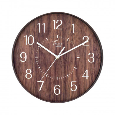 RELOJ DE PARED COLOR MADERA OSCURA DN30 CJ.1 THINIA HOME RELOJ DE PARED COLOR MADERA OSCURA DN30 CJ.1 THINIA HOME