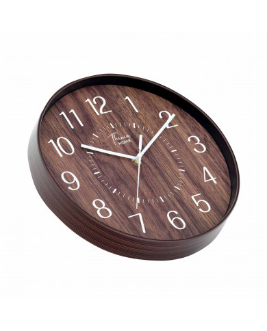 RELOJ DE PARED COLOR MADERA OSCURA DN30 CJ.1 THINIA HOME
