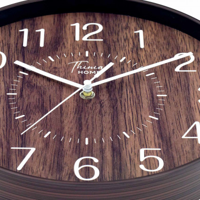 RELOJ DE PARED COLOR MADERA OSCURA DN30 CJ.1 THINIA HOME RELOJ DE PARED COLOR MADERA OSCURA DN30 CJ.1 THINIA HOME
