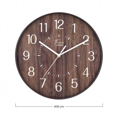 RELOJ DE PARED COLOR MADERA OSCURA DN30 CJ.1 THINIA HOME RELOJ DE PARED COLOR MADERA OSCURA DN30 CJ.1 THINIA HOME