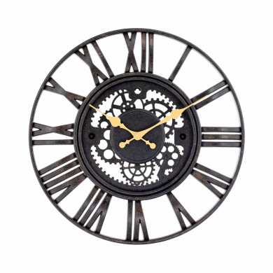 RELOJ DE PARED TROQUELADO NEGRO/DORADO DN38.1*3.8CM CJ.1 THINIA HOME RELOJ DE PARED TROQUELADO NEGRO/DORADO DN38.1*3.8CM CJ.1 THINIA HOME