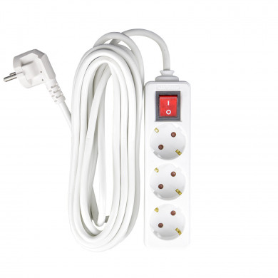 BASE 3 TOMAS C/INT 3X1,5mm 5M BLANCA 7hSevenOn CL.1 BASE 3 TOMAS C/INT 3X1,5mm 5M BLANCA 7hSevenOn CL.1