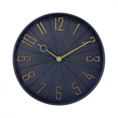 RELOJ DE PARED NEGRO/DORADO DN27 CJ.1 THINIA HOME RELOJ DE PARED NEGRO/DORADO DN27 CJ.1 THINIA HOME