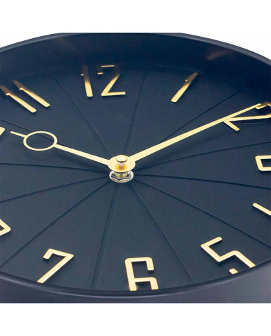 RELOJ DE PARED NEGRO/DORADO DN27 CJ.1 THINIA HOME