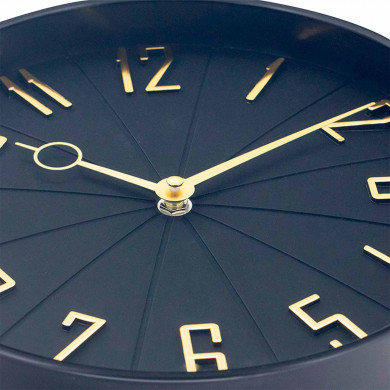 RELOJ DE PARED NEGRO/DORADO DN27 CJ.1 THINIA HOME RELOJ DE PARED NEGRO/DORADO DN27 CJ.1 THINIA HOME