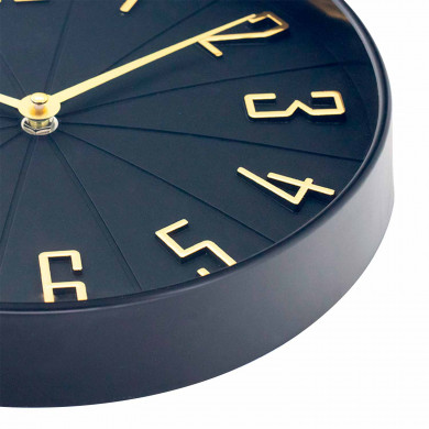 RELOJ DE PARED NEGRO/DORADO DN27 CJ.1 THINIA HOME RELOJ DE PARED NEGRO/DORADO DN27 CJ.1 THINIA HOME