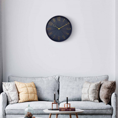 RELOJ DE PARED NEGRO/DORADO DN27 CJ.1 THINIA HOME RELOJ DE PARED NEGRO/DORADO DN27 CJ.1 THINIA HOME