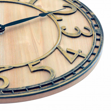 RELOJ DE PARED MADERA Y METAL DORADO DN33 CJ.1 THINIA HOME RELOJ DE PARED MADERA Y METAL DORADO DN33 CJ.1 THINIA HOME