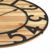 RELOJ DE PARED MADERA CLARA METAL NEGRO DN60 CJ.1 THINIA HOME