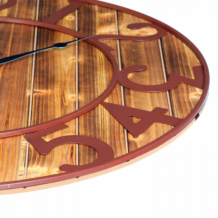RELOJ DE PARED MADERA METAL MARRÓN DN80 CJ.1 THINIA HOME