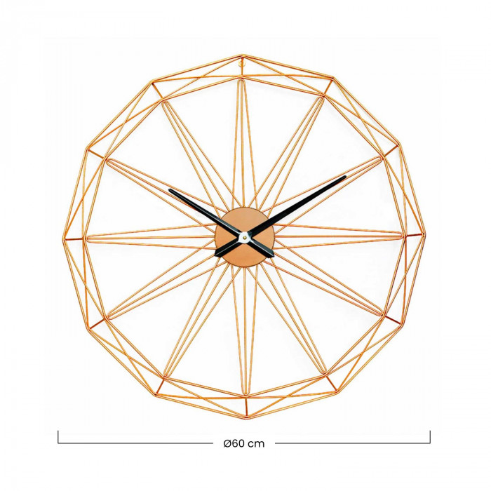 RELOJ DE PARED GEOMÉTRICO DORADO DN80 CJ.1 THINIA HOME