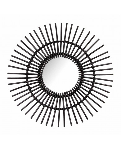 ESPEJO RATTAN NEGRO DN23/60CM THINIA HOME