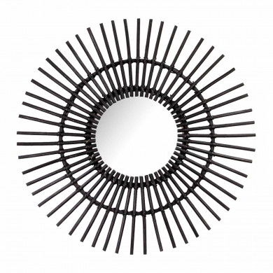 ESPEJO RATTAN NEGRO DN23/60CM THINIA HOME ESPEJO RATTAN NEGRO DN23/60CM THINIA HOME