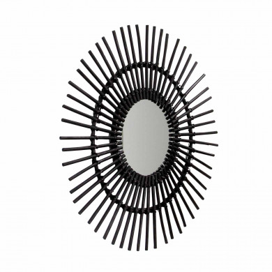 ESPEJO RATTAN NEGRO DN23/60CM THINIA HOME ESPEJO RATTAN NEGRO DN23/60CM THINIA HOME