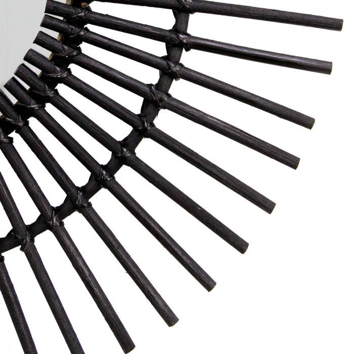 ESPEJO RATTAN NEGRO DN23/60CM THINIA HOME