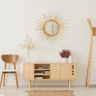 ESPEJO RATTAN SOL NATURAL DN25/35/60CM THINIA HOME