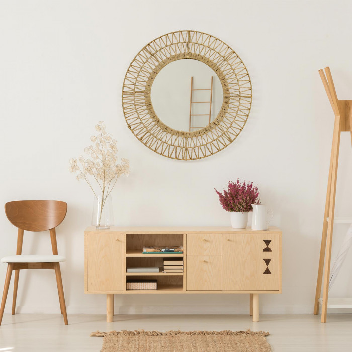 ESPEJO SEAGRASS NATURAL DN40/70 THINIA HOME