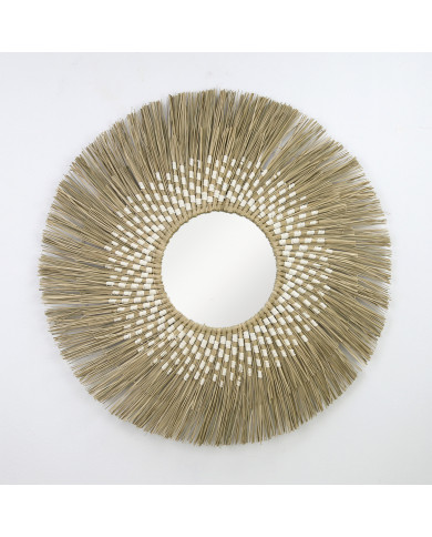 ESPEJO SEAGRASS ÉTNICO NATURAL DN30/90CM THINIA HOME