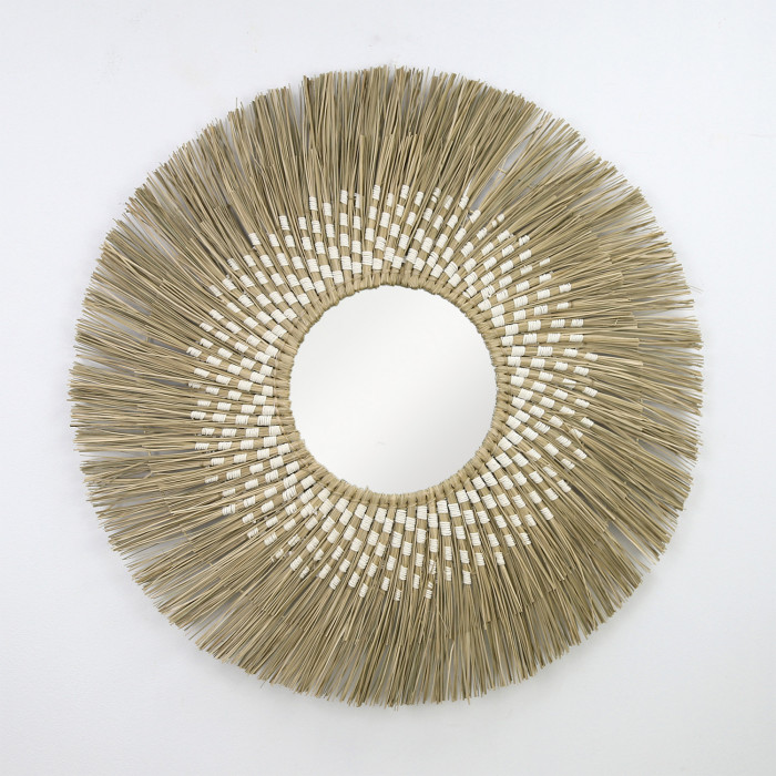 ESPEJO SEAGRASS ÉTNICO NATURAL DN30/90CM THINIA HOME