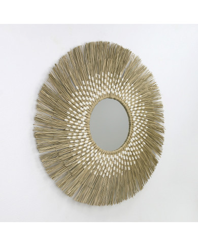 ESPEJO SEAGRASS ÉTNICO NATURAL DN30/90CM THINIA HOME