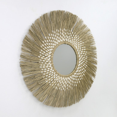 ESPEJO SEAGRASS ÉTNICO NATURAL DN30/90CM THINIA HOME ESPEJO SEAGRASS ÉTNICO NATURAL DN30/90CM THINIA HOME