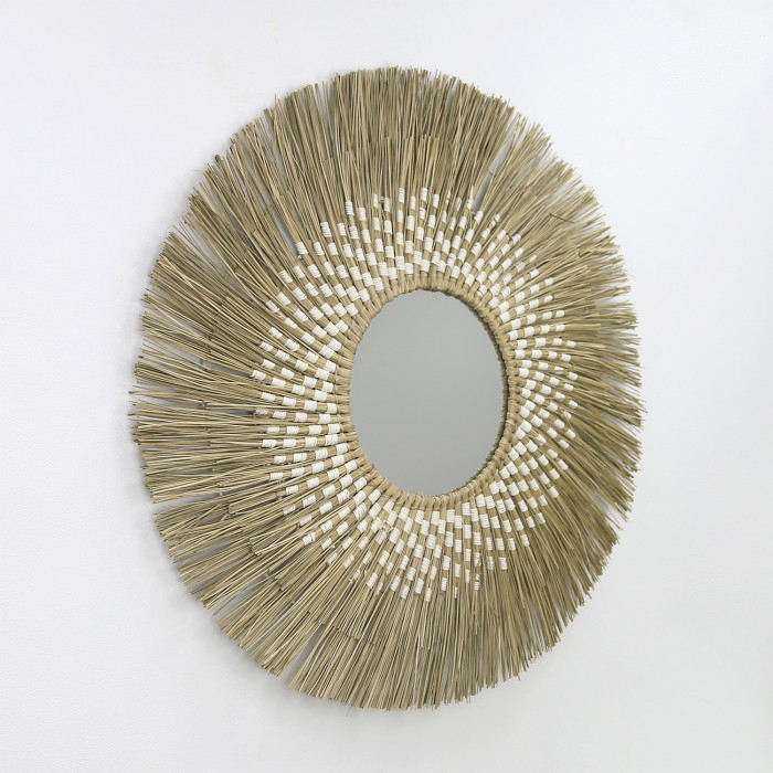ESPEJO SEAGRASS ÉTNICO NATURAL DN30/90CM THINIA HOME