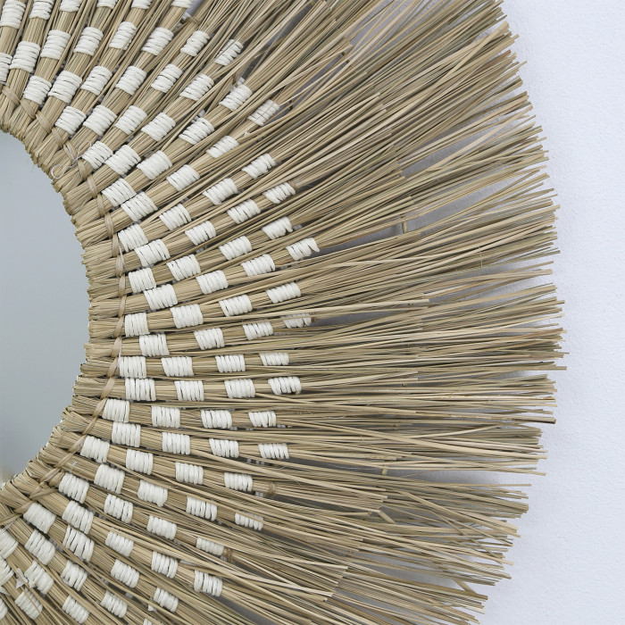 ESPEJO SEAGRASS ÉTNICO NATURAL DN30/90CM THINIA HOME