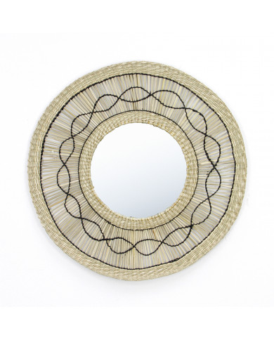 ESPEJO SEAGRASS CON DIBUJO NATURAL DN50 THINIA HOME