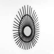 ESPEJO RATTAN OVALADO NEGRO DN20/50/80CM THINIA HOME