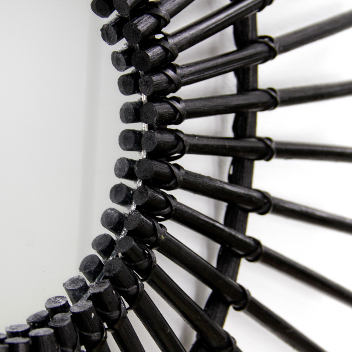 ESPEJO RATTAN OVALADO NEGRO DN20/50/80CM THINIA HOME