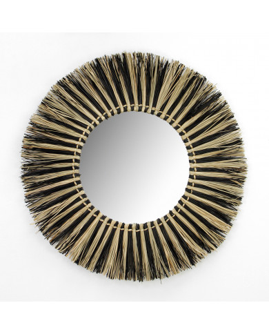 ESPEJO SEAGRASS NATURAL/NEGRO DN76CM THINIA HOME