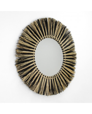ESPEJO SEAGRASS NATURAL/NEGRO DN76CM THINIA HOME