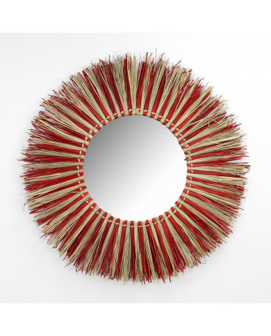 ESPEJO SEAGRASS NATURAL/GRANATE DN76CM THINIA HOME